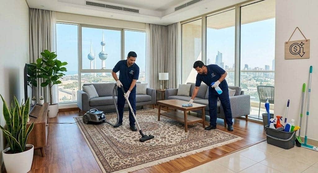 فريق عمل محترف يقوم بأعمال تنظيف وتلميع المنازل بدقة وأمان باستخدام أحدث المعدات ومواد التنظيف الفعالة ضمن خدمات تنظيف منازل حي التوفيق لضمان بيئة صحية وراحة العملاء.